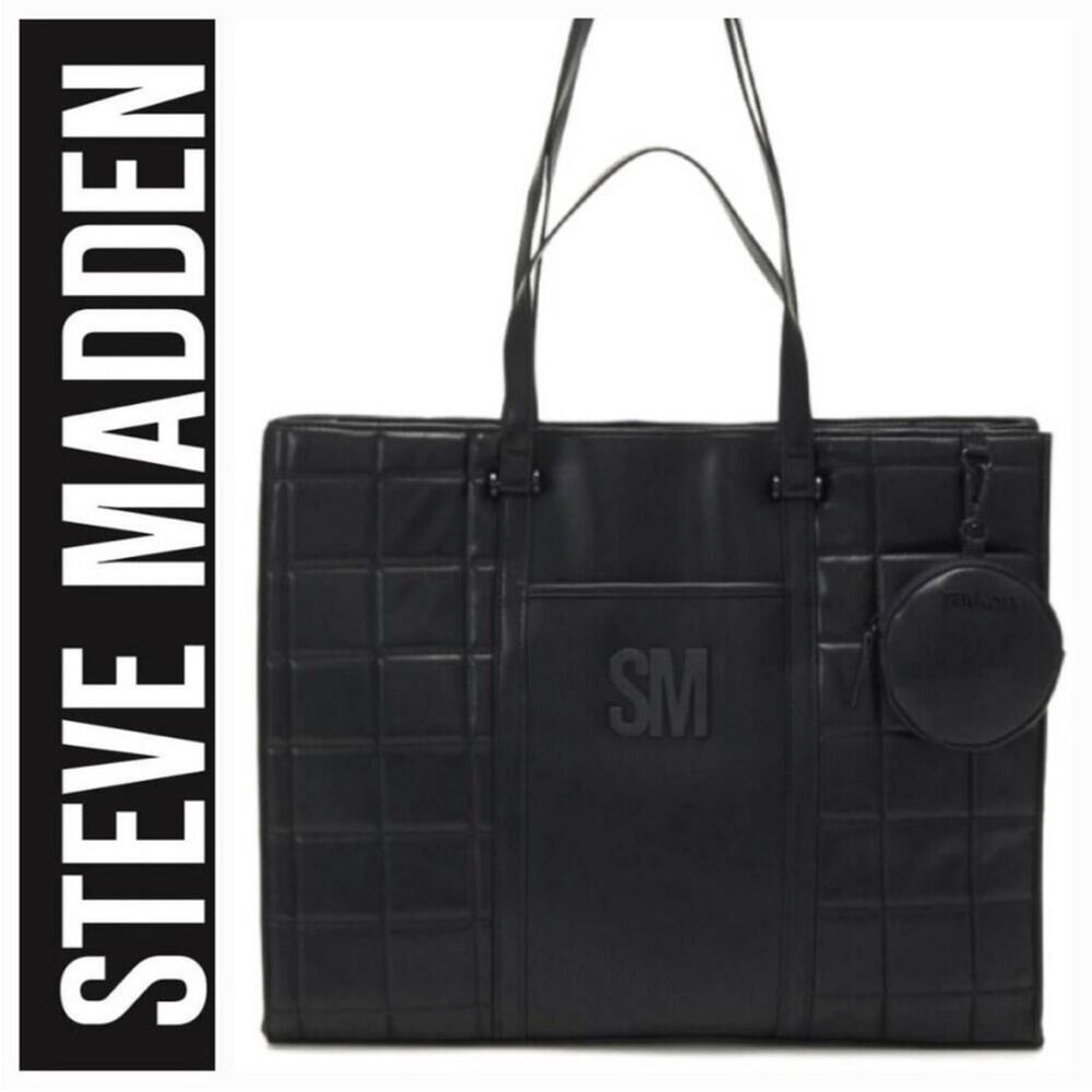 Steve Madden BFranklin‎ Quilted Tote Bag Black